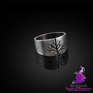 Titanium Steel Lucky Tree Ring