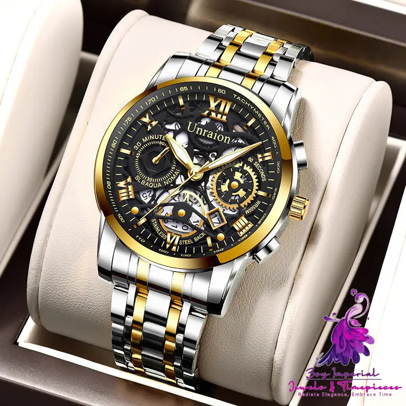 Luminous Non-mechanical Quartz Watch for Men