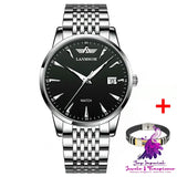 Luminous Waterproof Men’s Steel Quartz Watch