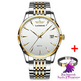 Luminous Waterproof Men’s Steel Quartz Watch