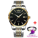 Luminous Waterproof Men’s Steel Quartz Watch