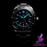 Luminous Waterproof Sapphire Glass Men’s Watch with GMT