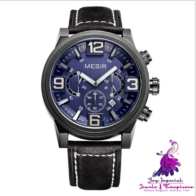 Luminous Three-eye Sports Watch for Men