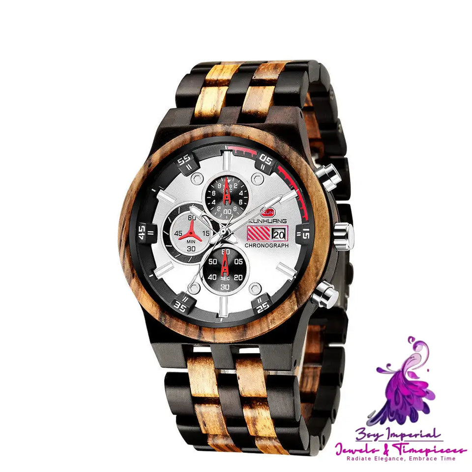 Luminous Multifunctional Wood Watch