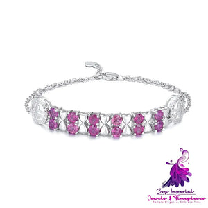 Purple Garnet Zircon Bracelet