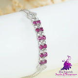 Purple Garnet Zircon Bracelet