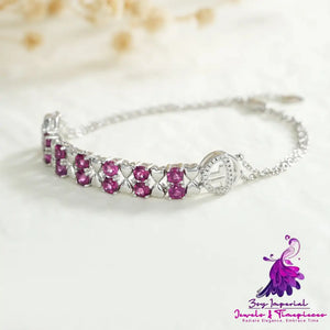 Purple Garnet Zircon Bracelet