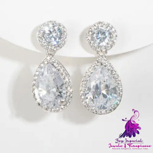 Water Drop Zircon Earrings