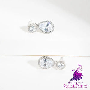 Water Drop Zircon Earrings