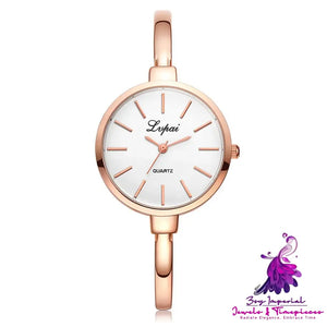 Luxury Rose Gold Quartz Bracelet Watch