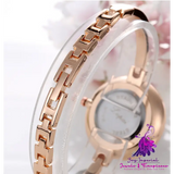 Luxury Rose Gold Quartz Bracelet Watch