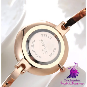 Luxury Rose Gold Quartz Bracelet Watch