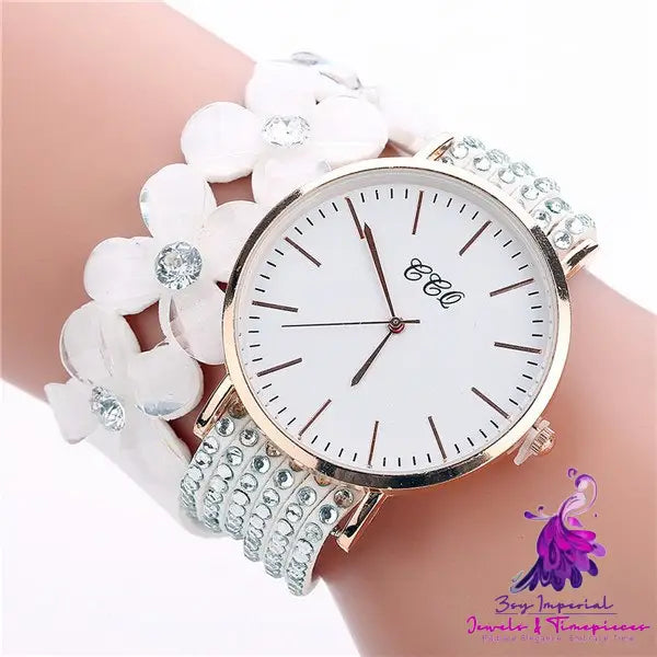 Luxury Velvet Drill Band Women’s Quartz Watch