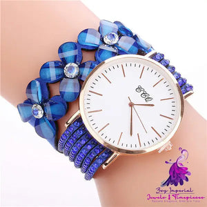 Luxury Velvet Drill Band Women’s Quartz Watch