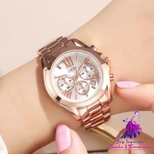 Luxury Rose Gold Casual Watch