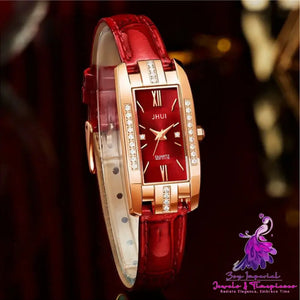 Slub Pattern Luxury Diamond Women’s Watch