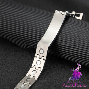 Personalized Pattern Titanium Steel Magnetic Bracelet