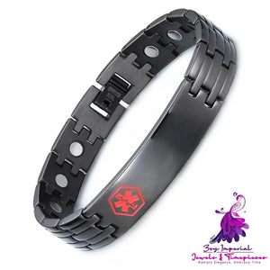 Personalized Pattern Titanium Steel Magnetic Bracelet