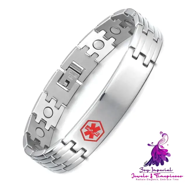 Personalized Pattern Titanium Steel Magnetic Bracelet