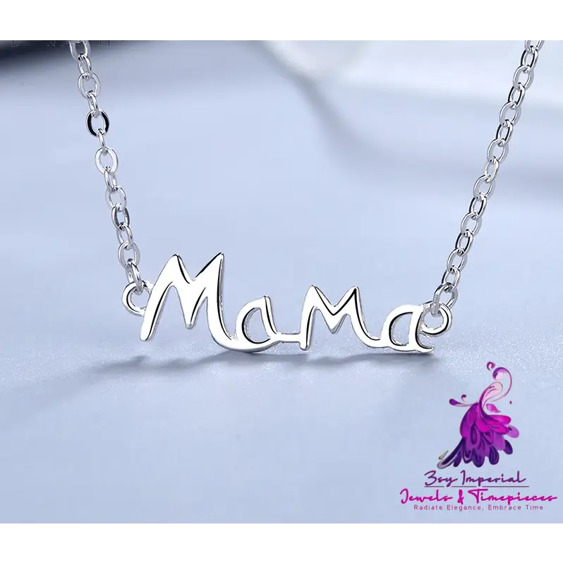 S925 Sterling Silver MaMa Necklace