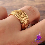 Retro Rotating Mantra Ring