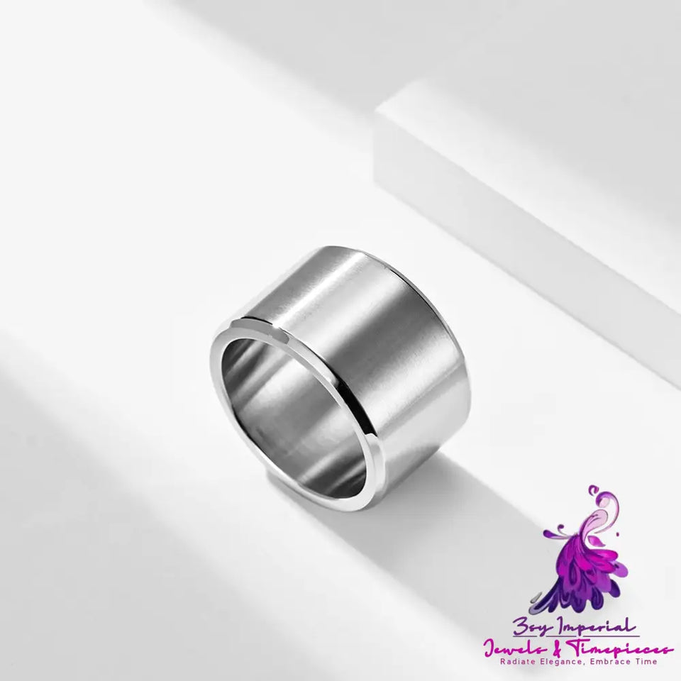 Matte Brushed Stainless Steel Men’s Ring