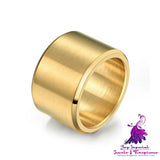 Matte Brushed Stainless Steel Men’s Ring