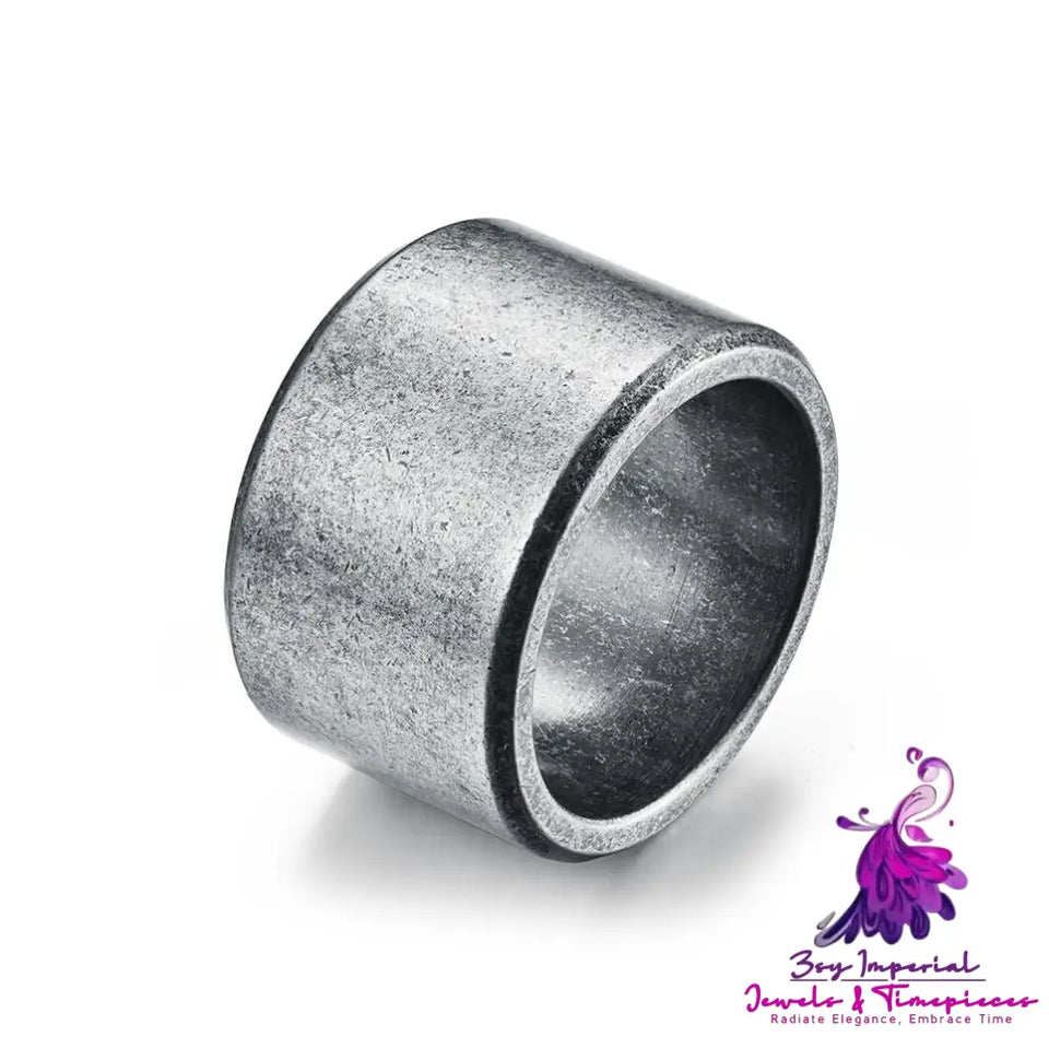 Matte Brushed Stainless Steel Men’s Ring