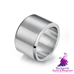 Matte Brushed Stainless Steel Men’s Ring