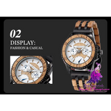 Sports Mechanical Feeling Men’s Wood Suit Watch