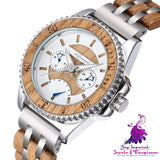 Sports Mechanical Feeling Men’s Wood Suit Watch