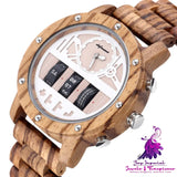 Multi Functional Mechanical Wooden Watch for Men