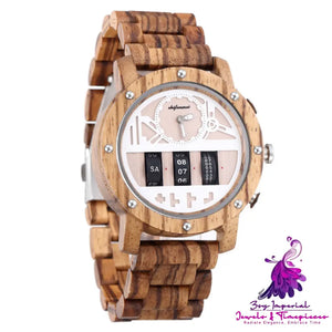 Multi Functional Mechanical Wooden Watch for Men