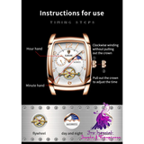 Square Case Tourbillon Mechanical Watch