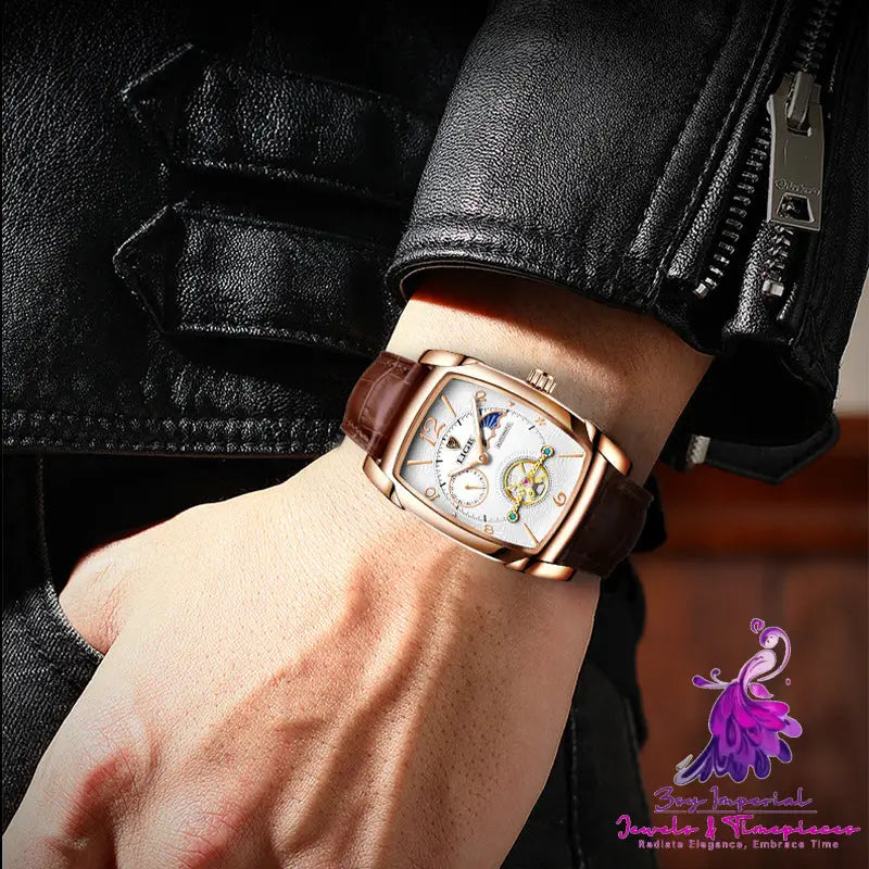 Square Case Tourbillon Mechanical Watch