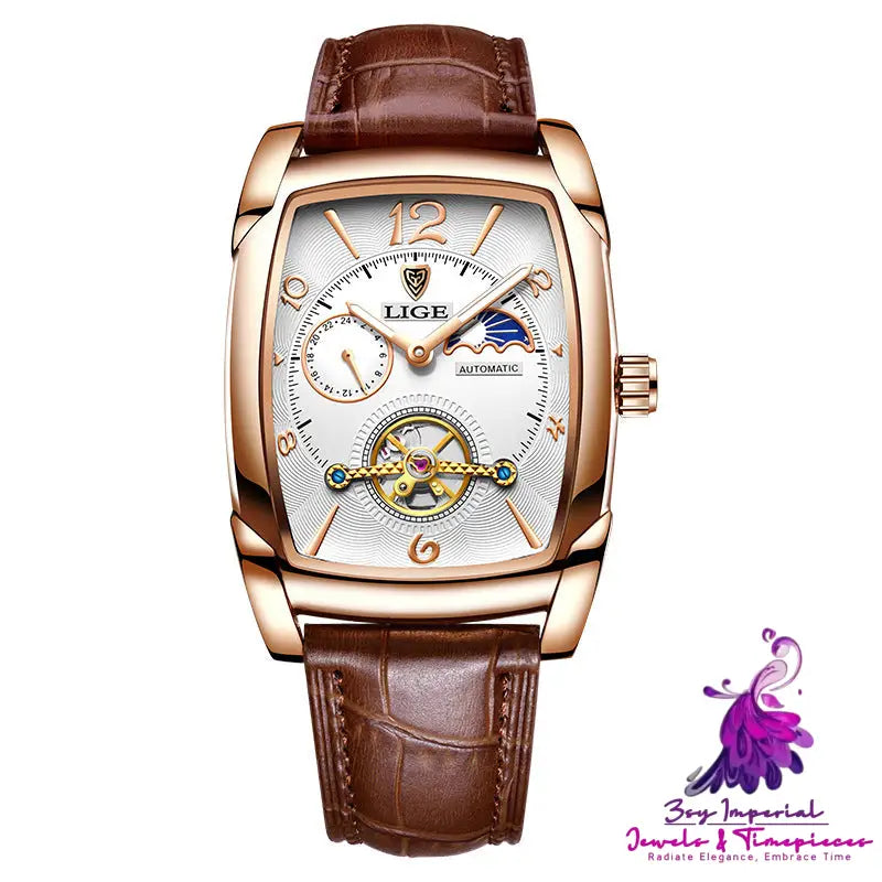 Square Case Tourbillon Mechanical Watch