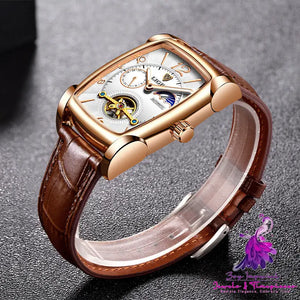 Square Case Tourbillon Mechanical Watch