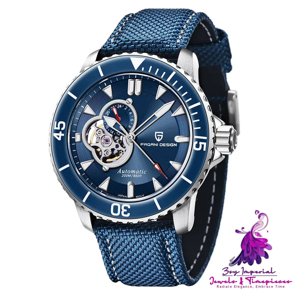 Waterproof Stainless Steel Skeleton Men’s Watch