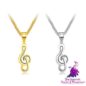 Music Symbol Pendant Necklace