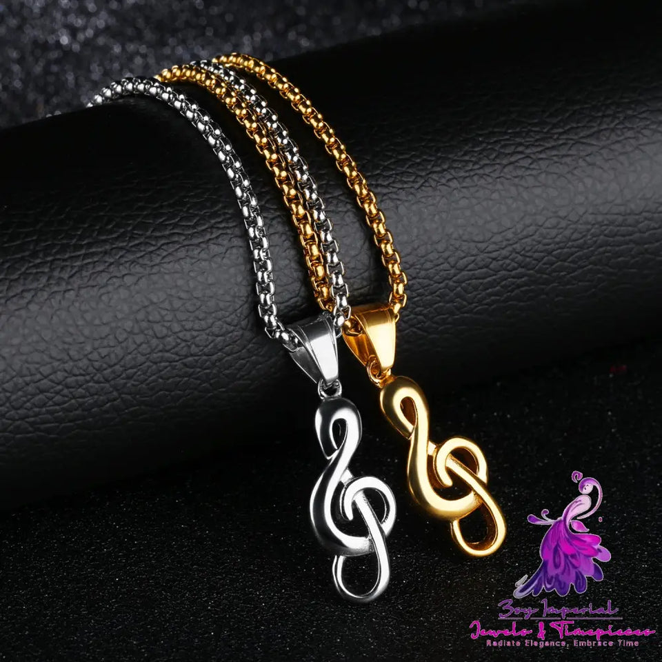 Music Symbol Pendant Necklace