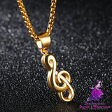 Music Symbol Pendant Necklace