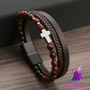 Natural Stone Stainless Steel Bracelet