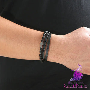 Natural Stone Stainless Steel Bracelet