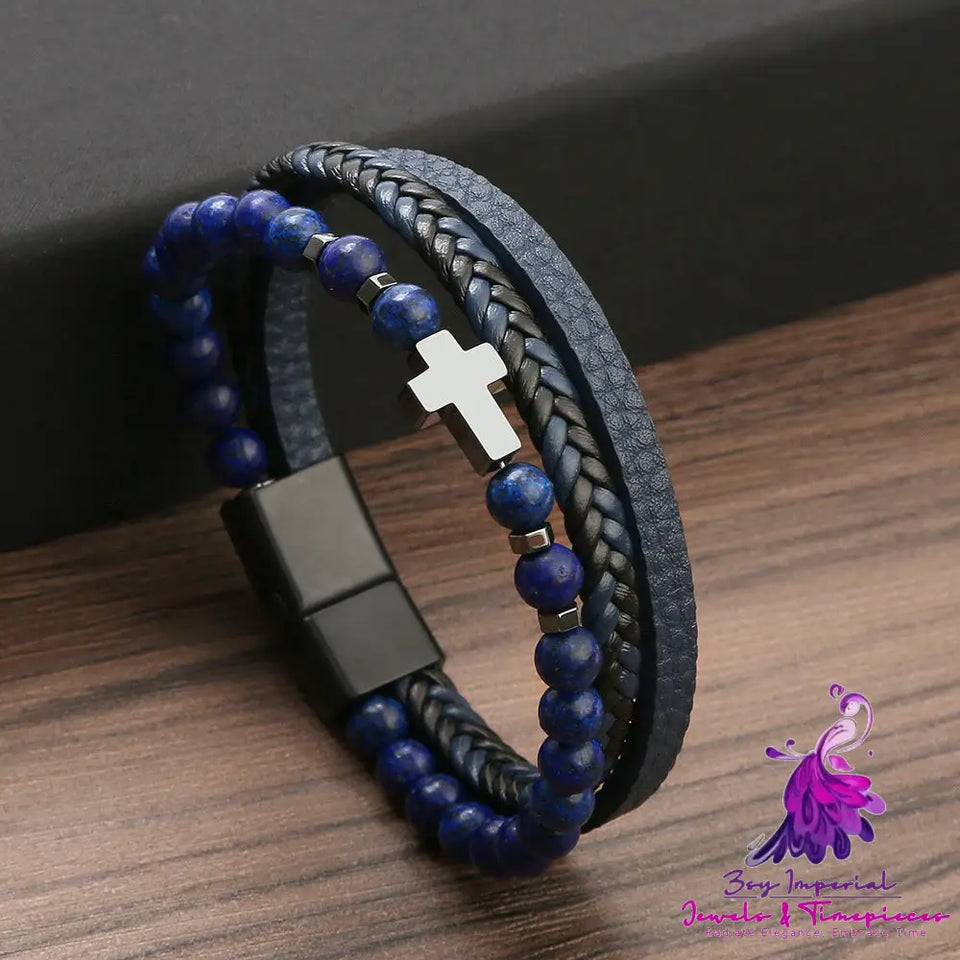 Natural Stone Stainless Steel Bracelet