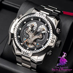 Large Dial Waterproof Mechanical Watch