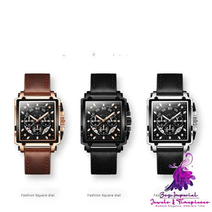 Multifunction Square Watch