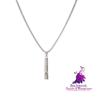 Trendy Men’s Personalized Hip Hop Whistle Blow Pendant