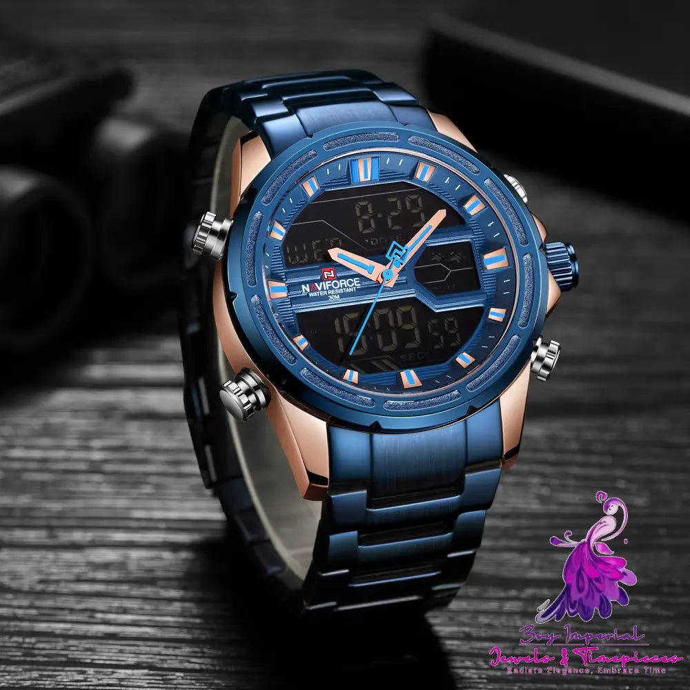 AquaSteel Waterproof Quartz Watch