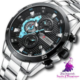 Six Hands Steel Band Men’s Quartz Watch