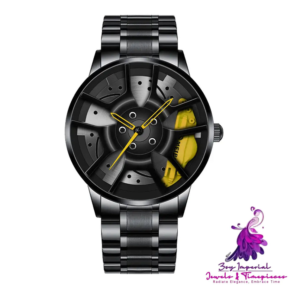 Vacuum Plating Wheel Style Watch